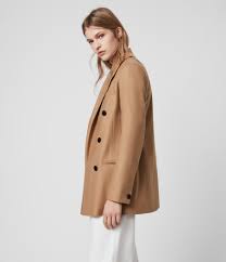 Allsaints camel/charcoal women's ani sweat. Allsaints Uk Womens Astrid Cashmere Blend Blazer Camel Brown