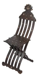 Middle east, western europe, eastern europe, south america, north america, central america, australia, asia. 19th Century Antique Middle Eastern Moorish Wood Inlaid Folding Chair Chairish