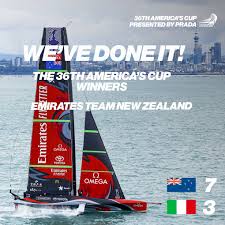E' finita in parità la prima giornata di regate della finale di coppa america di vela tra luna rossa e team new zealand. Emiratesteamnz On Twitter