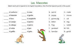 Free Animals Worksheets Animal Worksheets Spanish Animals Spanish Worksheets