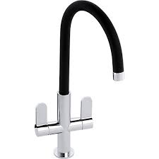 Quooker fusion square black 3 in 1 boiling water tap. Abode Linear Nero Dual Lever Monobloc Sink Tap Black Chrome Wickes Co Uk