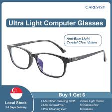 These syndromes seriously sabotage the sufficiency of people's work and computer eyeglasses are the best way to deal with cvs because they are specially designed and powered to meet the needs of intermediate vision range. Carevisy Classic Anti Blue Light Glasses Computer Glasses Spectacles Anti Radiation Anti Eye Fatigue Gaming Eyeglasses Shopee Singapore