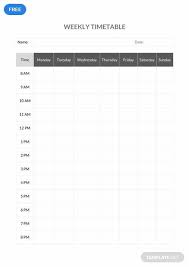 Free Weekly Timetable Template Pdf Word Doc Excel Apple Mac Pages Apple Numbers Timetable Template Timetable Design Study Planner Printable