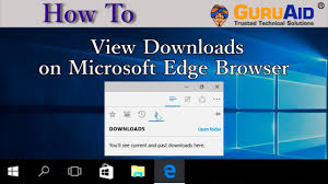 Check spelling or type a new query. How To View Downloads On Microsoft Edge Browser Guruaid Youtube