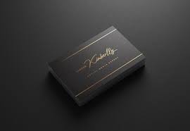 Maxgear business card organizer business card holder book, portable business card binder file sleeve storage, business card holders, name card holder for men & women, capacity: Black Gold Elegant Business Card Design Vol 8 Free Mockups Stationery Business Cards Pixelify Net