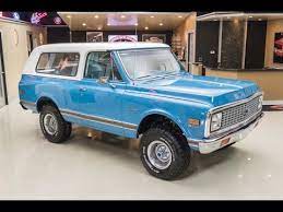The truck is finished in medium olive with a white removable hardtop over an olive vinyl interior. 1971 Chevrolet Blazer For Sale Youtube