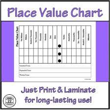 Freebie Place Value Chart Place Value Chart Math Interactive Notebook Math Place Value