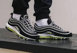 The Nike Air Max 97 Black Volt Arrives Stateside Later This Week Kicksonfire Com Nike Air Max Nike Air Max 97 Nike