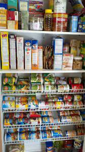 How To Organize Canned Goods Wire Shelves Flipped Upside Down At An Angle Love This Pantry Shelving Home Organization Pantry Storage