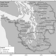 Map Of The Puget Sound Steelhead Esu Denoting The Major