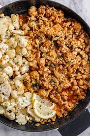 Saute until onion is just translucent, about 5 minutes. Garlic Butter Turkey With Cauliflower Recipe Eatwell101