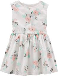 Girls 4 8 Carter S Floral Button Front Dress Toddler Girl Dresses Newborn Girl Outfits Dresses