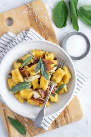 Butternut Squash Gnocchi With Brown Butter Sage And Prosciutto Recipe Gnocchi Recipes Homemade Gnocchi Recipes Easy Homemade Pasta