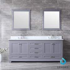 Not only do double vanities look luxurious and add value to your home, but they also allow two people to get ready in the same bathroom without getting in each. 80 Inch Dukes Color Dark Gray Double Bathroom Vanity With Mirror