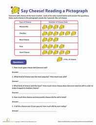 Making a pictograph on excel is an easy way to create a professional looking graph. Pictographs Say Cheese Worksheet Education Com