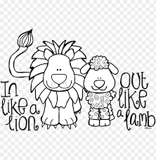 Color in this picture of a lamb and others with our library of online coloring pages. March Lion Lamb Coloring Pages Png Image With Transparent Background Toppng