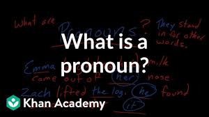 What Is A Pronoun Video Khan Academy