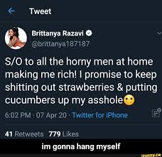 A Brittanya Razavi SO to all the horny men at home making me rich! I