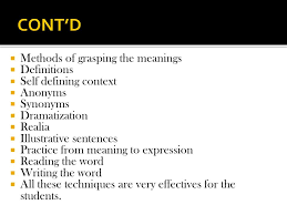 Vocabulary Is The First And Foremost Important Step In Language Acquisition In A Classroom Where Students Are Not Finding Themselves Comfortable Ppt Download
