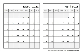 2021 February March April Calendar Template In 2020 Calendar Template 2018 Calendar Template Calendar Printables