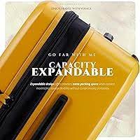 Amazon.com | Verage Freeland Carry On Luggage with X-Large Spinner Wheels,  20 Inch Expandable Hardside Travel Luggage, Rolling Suitcase TSA Approved  (20-Inch, Yellow) | Suitcases