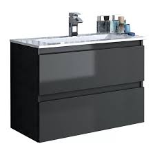 Bathroom furniture mars 500 slimline grained anthracite. Vanity Units Bathroom Units Sink Cabinets Wayfair Co Uk