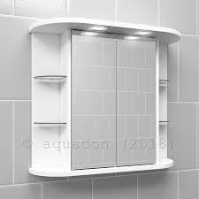 White bathroom wall mirror cabinet. Bathroom Wall Double Door Mirror Cabinet White Shelves Light Shaving Socket Ebay