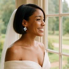 Ava White Opal Champagne Drop Earrings