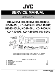 Select picture or schematic to display from thumbnails on the right and click for download. Jvc Kd A305 R300 R404 R405 R406 S26 Ma429 Sm Service Manual Download Schematics Eeprom Repair Info For Electronics Experts