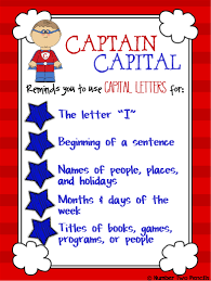 Captain Capital Teaches Capitalization Teaching Writing