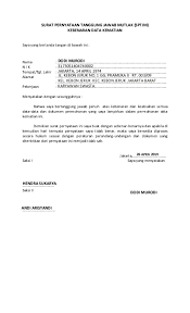 100% based on 99998 ratings. Doc Surat Pernyataan Tanggung Jawab Mutlak Sptjm Kebenaran Data Kematian Hanifa Lesmana Academia Edu