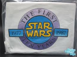 Star wars action figures from 1981 to 1983, from the kenner products toy catalog. Disney 1986 Lucasfilm Star Wars The First Ten Years 1977 1987 T Shirt Large New With Tag 1a