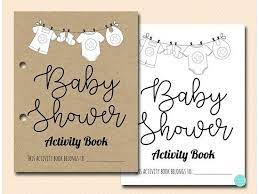 Baby Shower Kids Activity Book And Coloring Printabell Baby Shower Kids Activities Kids Activity Books Baby Shower Book