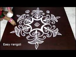 Easy Rangoli Designs With 3x3 Straight Dots Simple Kolam Designs Muggulu Designs Youtube Easy Rangoli Designs Kolam Designs Simple Rangoli