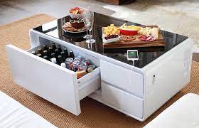 Turn up the cool factor of your living room and change the way you lounge, laze, and entertain forever. Sobro Smart Coffee Table W Fridge Speakers Led Lights And Charging Ports