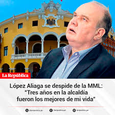 🗣️ ⚠️ Hoy fue el último día de Rafael López Aliaga como alcalde de Lima,  tras presentar su renuncia con miras a postularse a la presidencia en las  elecciones de 2026.