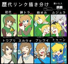 ゼルダの伝説 歴代リンク描き分け ゼルダの伝説 ブレス オブ ザ ワイルド 漫画 画像