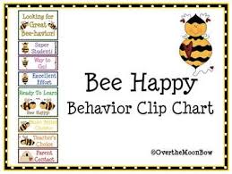 Bee Themed Behavior Clip Chart Worksheets Teaching
