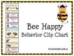 bee happy behavior clip chart