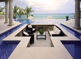 Wow Quite A Pool And View Sunken Patio Pool Lounge Architecture
