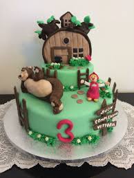 Torta Di Compleanno Masha E Orso Per Bimba Di Tre Anni Torte Di Compleanno Torte Buon Compleanno Divertente
