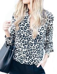 Maybe you would like to learn more about one of these? Tobrief Women S Leopard Print Blouse V Neck Long Sleeve Button Down Shirt Top At Amazon Women S Clothing Store