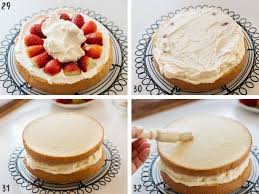 Birthday cakes are often layer cakes with frosting served with small lit candles on top representing the celebrant's age. Strawberry Shortcake Cake Japanese Version Chopstick Chronicles