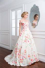 Gold will brings out the ivory and cream shades on the fabric. Floral Wedding Dresses Off 79 Www Daralnahda Com