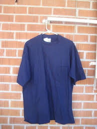 Vintage Plain Blue Color 1990s Xl Cotton Gap Pocket T Shirt