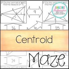 Centroid Maze Amazing Mathematics Geometry Worksheets Graphing Inequalities