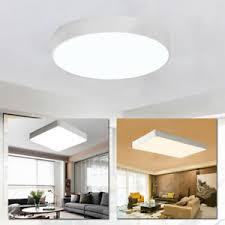 Leuchten mit der schutzklasse ip44 können neben dem badezimmer auch in ihrem wohnzimmer, schlafzimmer, flur und allen weiteren innenraumbereiche eingesetzt werden. Acryl Led Deckenlampe Dimmbar Mit Fernbedienung Deckenleuchte Wohnzimmer Weiss De Ebay