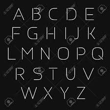 The greek alphabet was developed from the phoenician alphabet. Thin Vector Font Modern Slim Typeface Light Alphabet Letters Design Royalty Free Cliparts Vectors And Stock Illustration Image 62139092