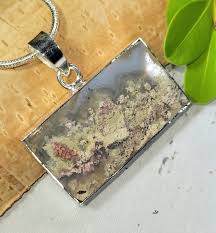 Scenic Moss Agate Pendant, Scenic Moss Agate Sterling Silver Pendant,  Premium Moss Agate Pendant, Statement Pendant, FG26, Gift for Her