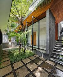 Small Courtyard Photo 10 Of 17 In House Of Inside And Outside By Tamara Wibowo Rusticloft Desain Eksterior Rumah Indah Arsitektur